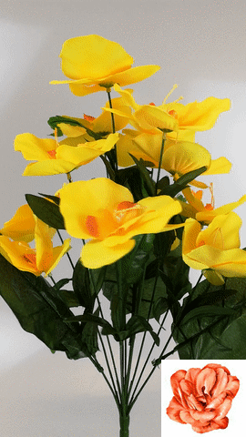 Искусственные цветы Букет Орхидеи, 12 голов, 510 мм
